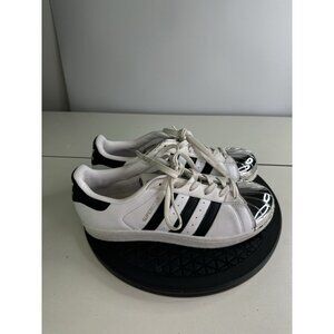 Adidas Superstar Chrome Metal Toe White Black Leather Silver Size 7.5